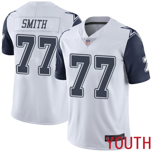 Youth Dallas Cowboys Limited White Tyron Smith #77 Rush Vapor Untouchable NFL Jersey->youth nfl jersey->Youth Jersey